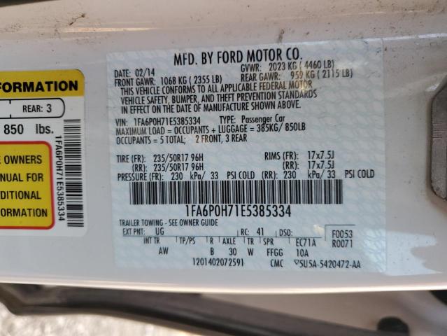 Photo 11 VIN: 1FA6P0H71E5385334 - FORD FUSION SE 