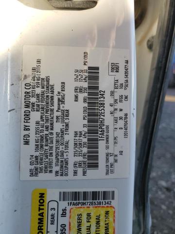 Photo 11 VIN: 1FA6P0H72E5381342 - FORD FUSION 