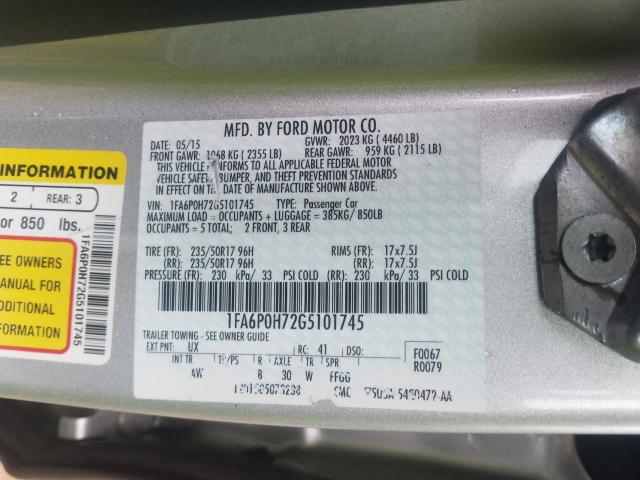 Photo 9 VIN: 1FA6P0H72G5101745 - FORD FUSION 