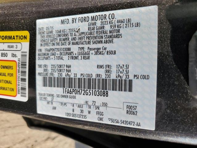 Photo 11 VIN: 1FA6P0H72G5103088 - FORD FUSION 