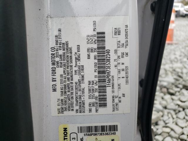 Photo 11 VIN: 1FA6P0H73E5382340 - FORD FUSION SE 