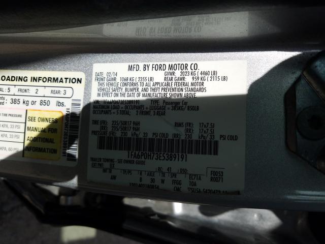 Photo 9 VIN: 1FA6P0H73E5389191 - FORD FUSION SE 