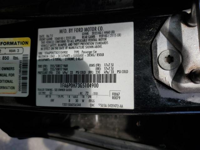 Photo 11 VIN: 1FA6P0H73G5104900 - FORD FUSION 