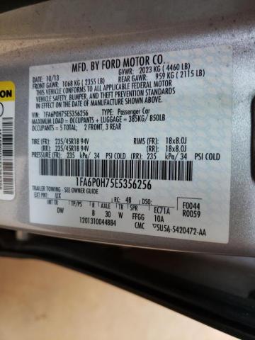 Photo 9 VIN: 1FA6P0H75E5356256 - FORD FUSION SE 