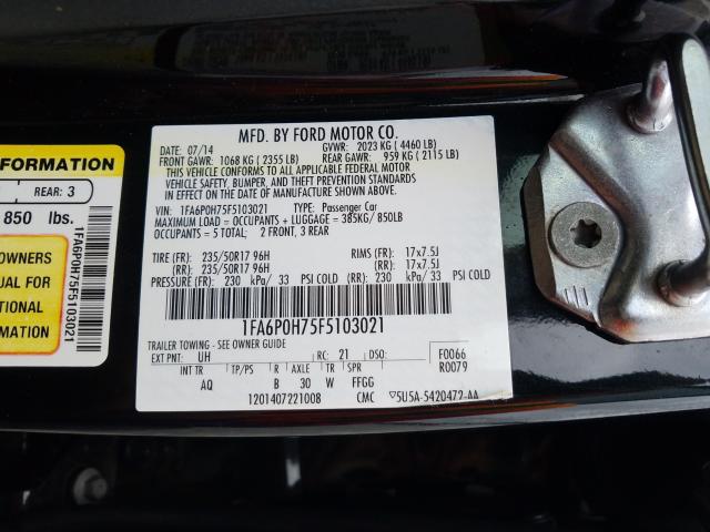 Photo 9 VIN: 1FA6P0H75F5103021 - FORD FUSION 