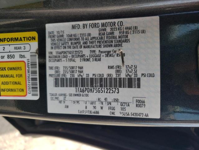 Photo 11 VIN: 1FA6P0H75G5122573 - FORD FUSION 