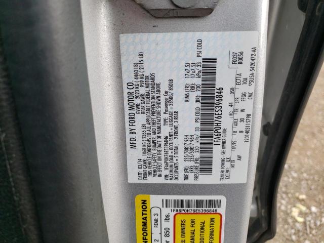 Photo 11 VIN: 1FA6P0H76E5396846 - FORD FUSION 