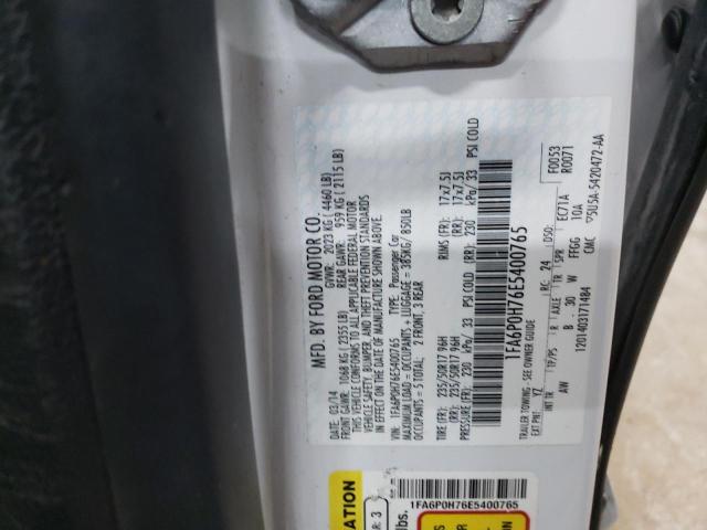 Photo 11 VIN: 1FA6P0H76E5400765 - FORD FUSION 