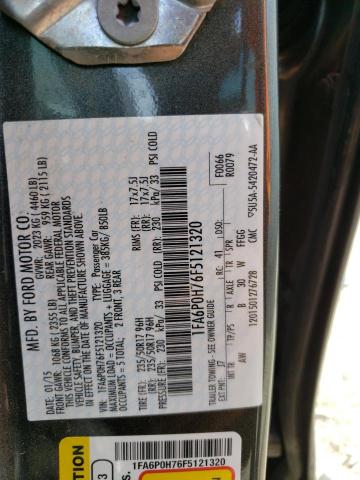 Photo 11 VIN: 1FA6P0H76F5121320 - FORD FUSION SE 