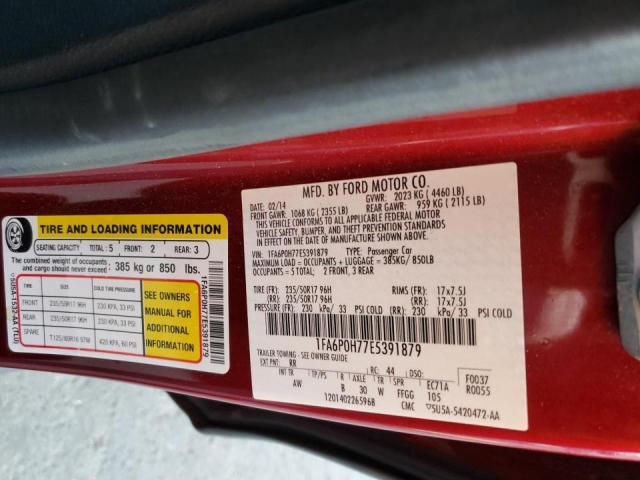 Photo 9 VIN: 1FA6P0H77E5391879 - FORD FUSION SE 