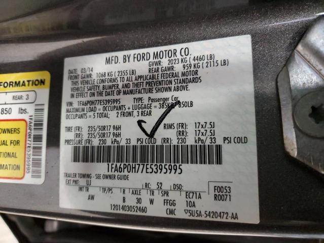 Photo 12 VIN: 1FA6P0H77E5395995 - FORD FUSION 