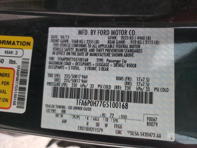 Photo 11 VIN: 1FA6P0H77G5100168 - FORD FUSION SE 