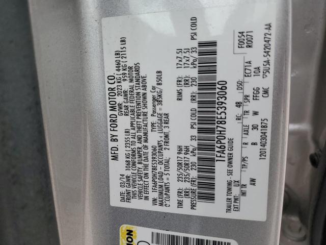 Photo 11 VIN: 1FA6P0H78E5393060 - FORD FUSION SE 