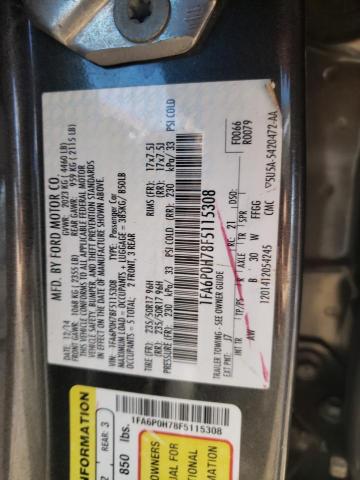 Photo 11 VIN: 1FA6P0H78F5115308 - FORD FUSION 