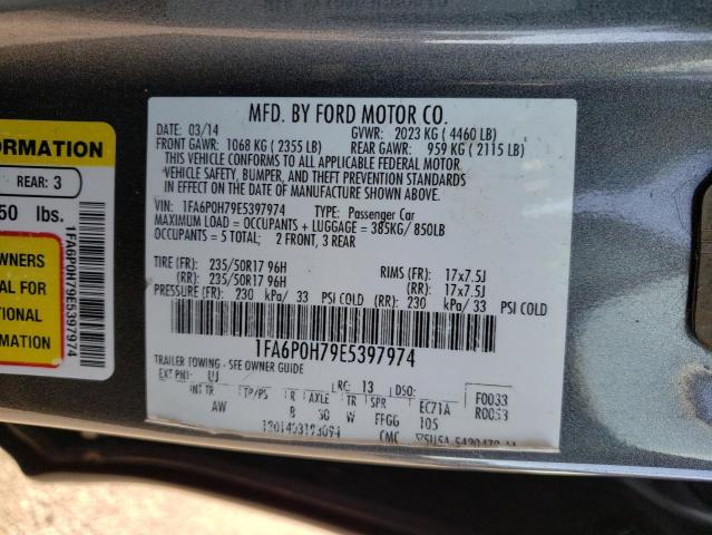 Photo 11 VIN: 1FA6P0H79E5397974 - FORD FUSION SE 