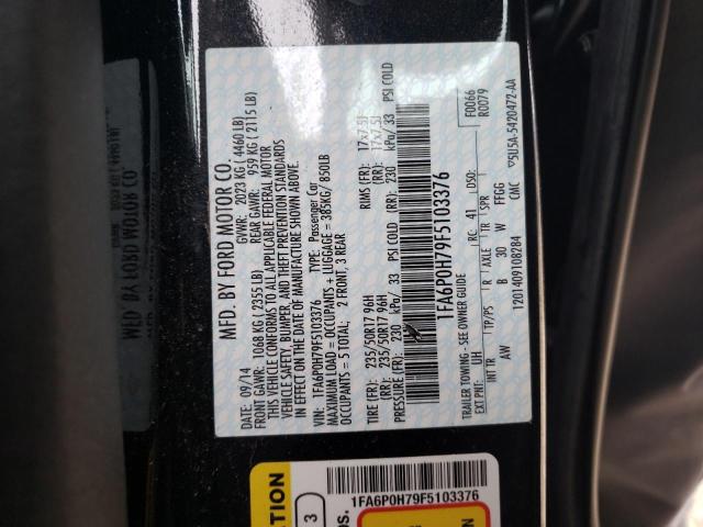 Photo 9 VIN: 1FA6P0H79F5103376 - FORD FUSION SE 