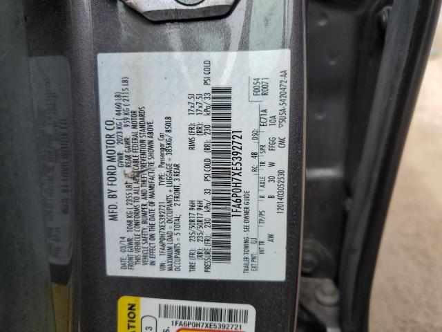 Photo 11 VIN: 1FA6P0H7XE5392721 - FORD FUSION SE 