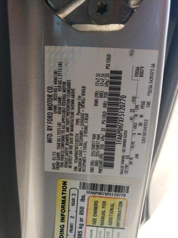 Photo 11 VIN: 1FA6P0H7XF5120770 - FORD FUSION SE 