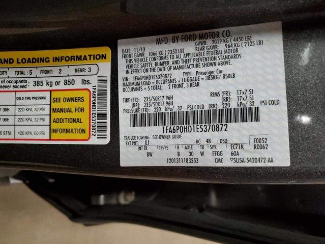 Photo 11 VIN: 1FA6P0HD1E5370872 - FORD FUSION SE 