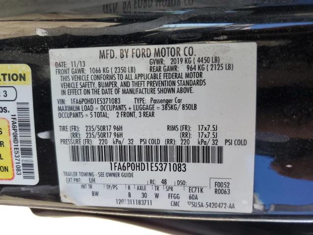 Photo 12 VIN: 1FA6P0HD1E5371083 - FORD FUSION SE 