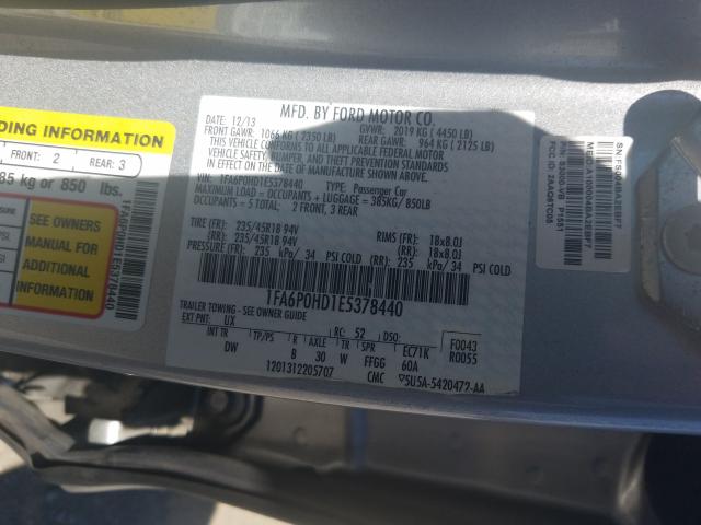 Photo 9 VIN: 1FA6P0HD1E5378440 - FORD FUSION SE 