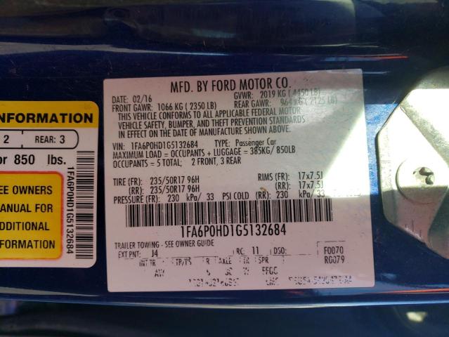 Photo 11 VIN: 1FA6P0HD1G5132684 - FORD FUSION 