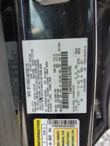 Photo 11 VIN: 1FA6P0HD2E5404981 - FORD FUSION SE 