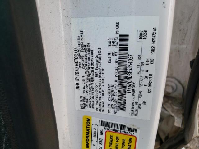 Photo 12 VIN: 1FA6P0HD3E5354057 - FORD FUSION SE 