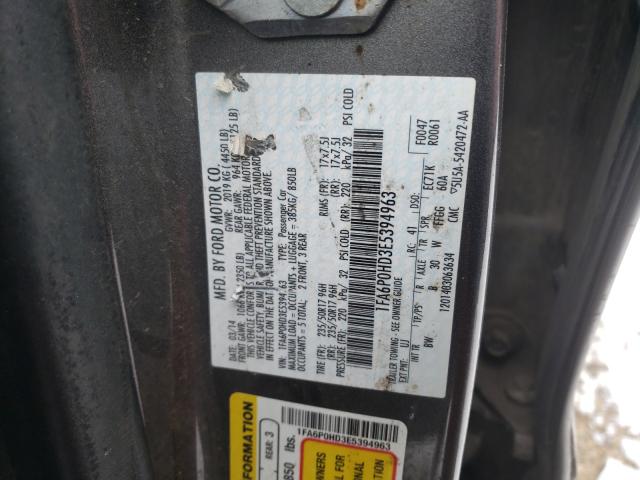 Photo 9 VIN: 1FA6P0HD3E5394963 - FORD FUSION SE 