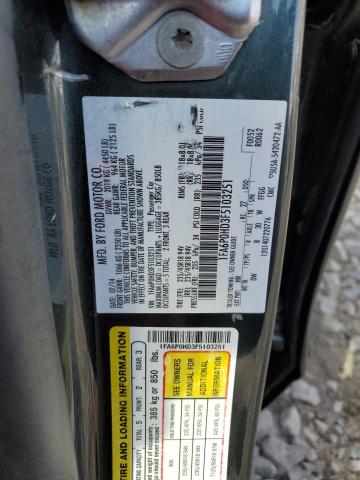 Photo 11 VIN: 1FA6P0HD3F5103251 - FORD FUSION SE 