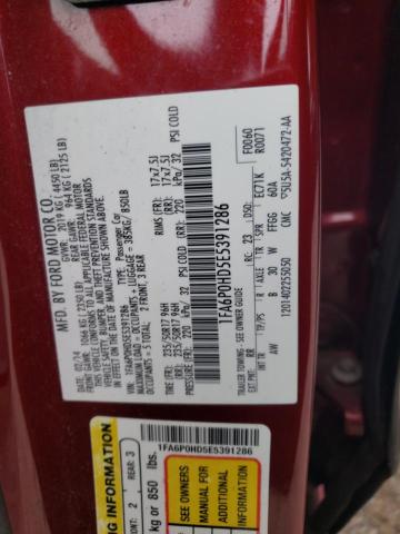 Photo 11 VIN: 1FA6P0HD5E5391286 - FORD FUSION 