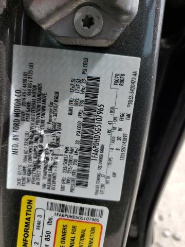 Photo 11 VIN: 1FA6P0HD5G5107965 - FORD FUSION SE 