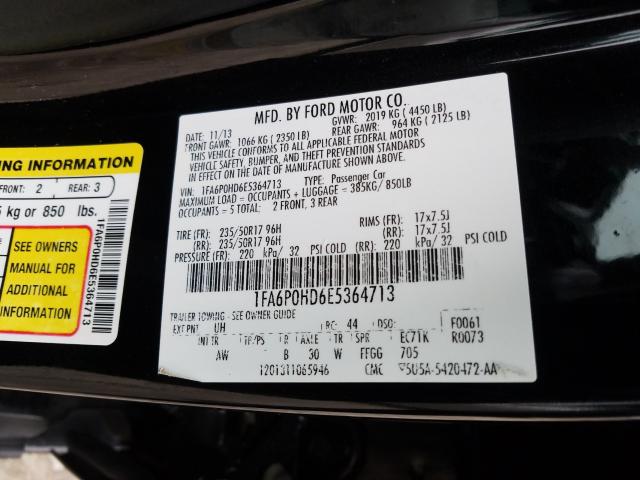 Photo 9 VIN: 1FA6P0HD6E5364713 - FORD FUSION SE 