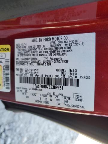 Photo 11 VIN: 1FA6P0HD7E5389961 - FORD FUSION SE 