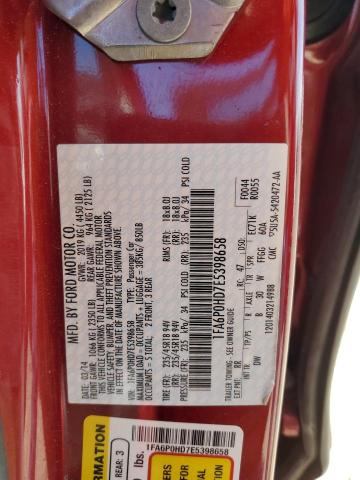 Photo 12 VIN: 1FA6P0HD7E5398658 - FORD FUSION 