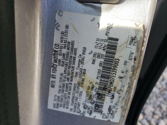 Photo 9 VIN: 1FA6P0HD7E5399003 - FORD FUSION SE 