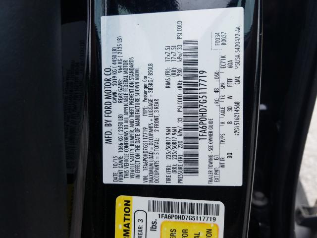 Photo 9 VIN: 1FA6P0HD7G5117719 - FORD FUSION SE 