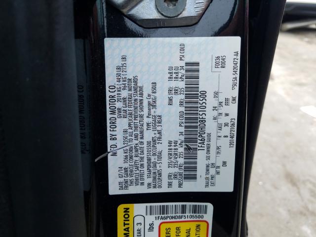 Photo 9 VIN: 1FA6P0HD8F5105500 - FORD FUSION SE 