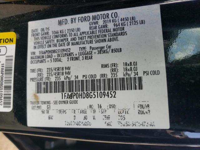 Photo 11 VIN: 1FA6P0HD8G5109452 - FORD FUSION SE 