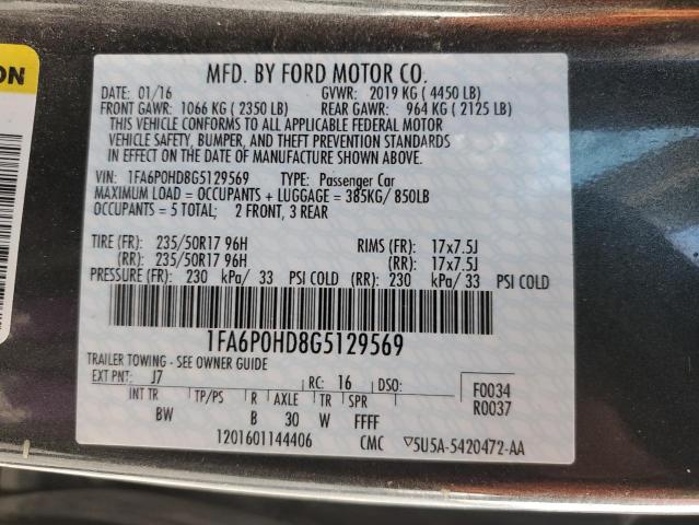 Photo 11 VIN: 1FA6P0HD8G5129569 - FORD FUSION 