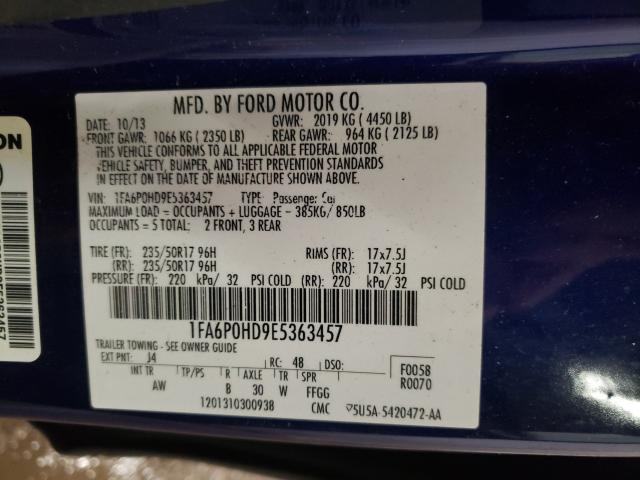 Photo 9 VIN: 1FA6P0HD9E5363457 - FORD FUSION SE 