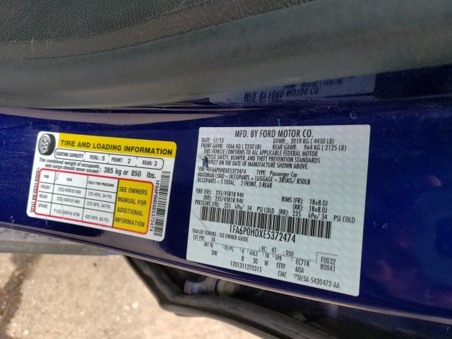 Photo 9 VIN: 1FA6P0HDXE5372474 - FORD FUSION SE 