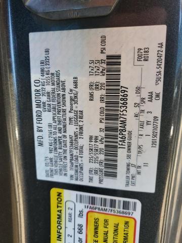 Photo 11 VIN: 1FA6P8AM7F5368697 - FORD MUSTANG 