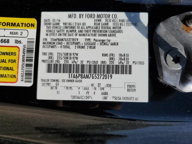 Photo 11 VIN: 1FA6P8AM7G5272019 - FORD MUSTANG 