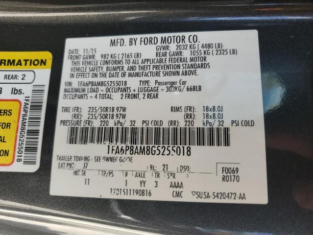 Photo 12 VIN: 1FA6P8AM8G5255018 - FORD MUSTANG 