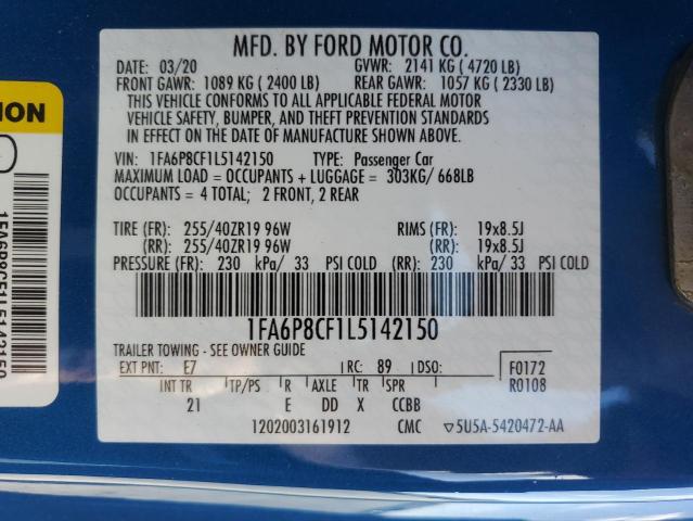 Photo 11 VIN: 1FA6P8CF1L5142150 - FORD MUSTANG GT 