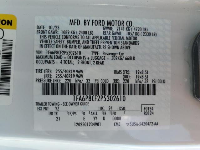 Photo 11 VIN: 1FA6P8CF2P5302610 - FORD MUSTANG 