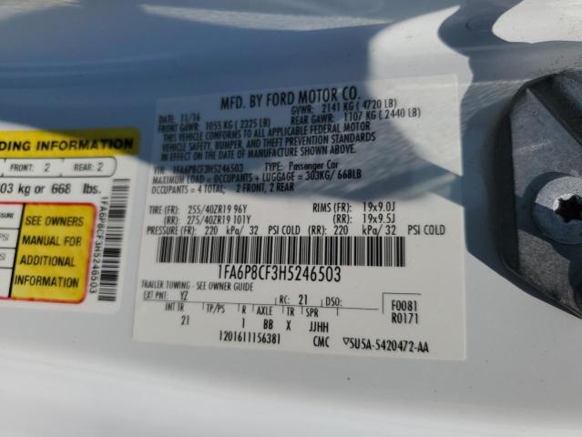 Photo 11 VIN: 1FA6P8CF3H5246503 - FORD MUSTANG 