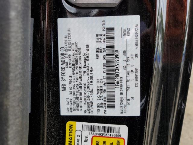 Photo 9 VIN: 1FA6P8CF3K5190909 - FORD MUSTANG GT 