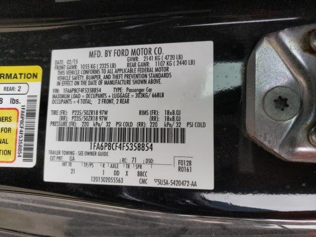 Photo 12 VIN: 1FA6P8CF4F5358854 - FORD MUSTANG 